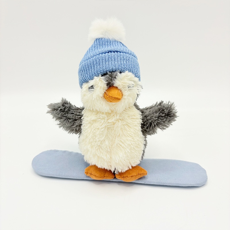 001 Hiskier Snowboard Penguin Ski Helmet Decoration Ears Cartoon Plush Cute Doll Motorcycle Paraglider_voghion.com
