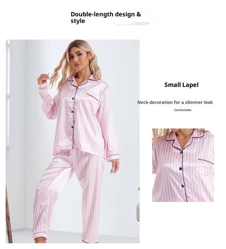 ChicShe Foreign Trade Cardigan corto a righe bianche e grigie da donna, a maniche lunghe, per la casa, in stile europeo e americano_voghion.com