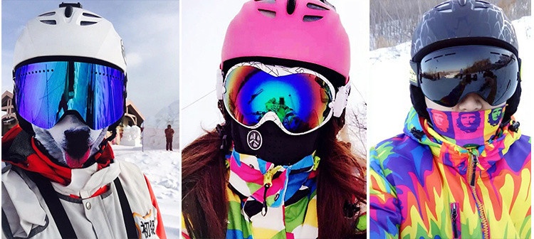 001 Snowboardski voor heren en dames, wintersportset met sneeuwhelm en skibril, kinderveiligheidshelm en -beschermende uitrusting_voghion.com