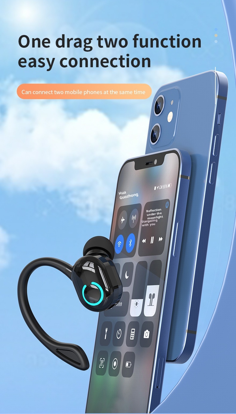 3c Hot-selling W6 Bluetooth Single Ear Hook Wireless Sports Earphone Cross-border Wholesale_voghion.com