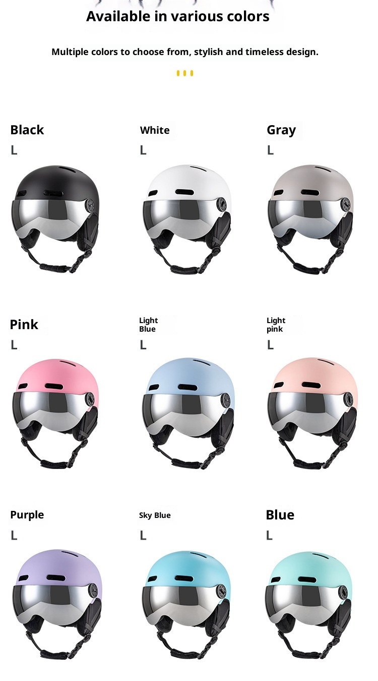 001 Gafas de esquí y nieve para deportes al aire libre, nuevas, transfronterizas, integradas, para hombre y mujer, con casco para esquí y snowboard, cálidas y seguras._voghion.com