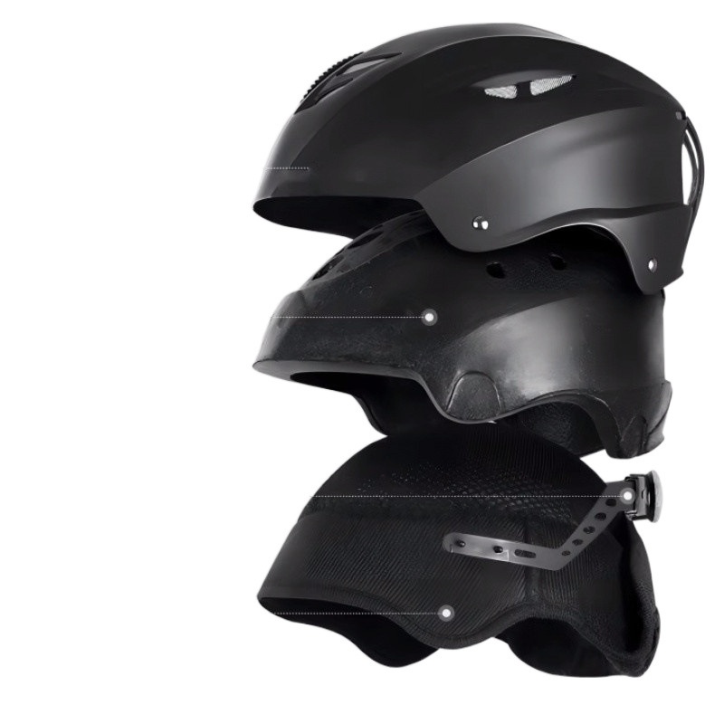 001 Fleece-Helm, warme Ski-Sicherheitsmütze für Herren, Damen, Erwachsene und Kinder, professionelle Outdoor-Ausrüstung zum Snowboarden und Skifahren_voghion.com