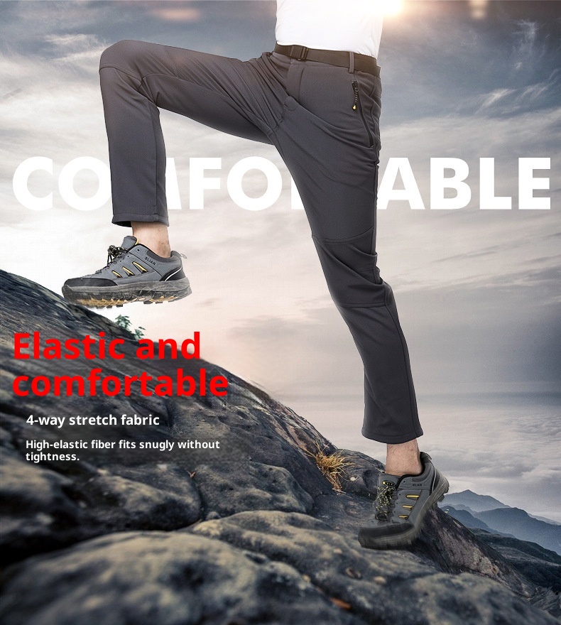 001 Outdoor Softshell Men Winter Fleece Soft Shell Thickened Hiking Women Warm Pants Waterproof Windproof Trendy Brand_voghion.com