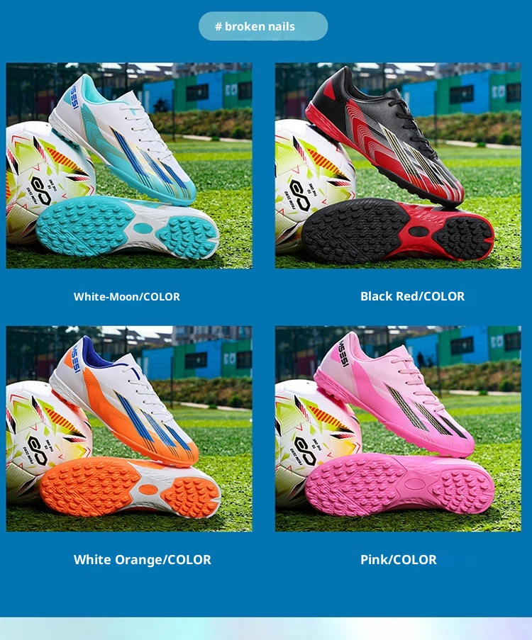 ShoeGlobe Vente en gros transfrontalière de chaussures de football pour hommes, femmes, jeunes, élèves du primaire et du secondaire, enfants, crampons cassés_voghion.com