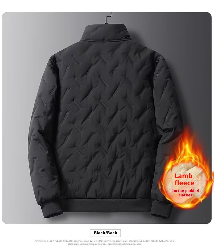 boy Source Manufacturer Plus Size Ultrasonic Lamb Wool Men's Warm Thickened Coat Casual Loose Outerwear Cotton Padded Jacket_voghion.com