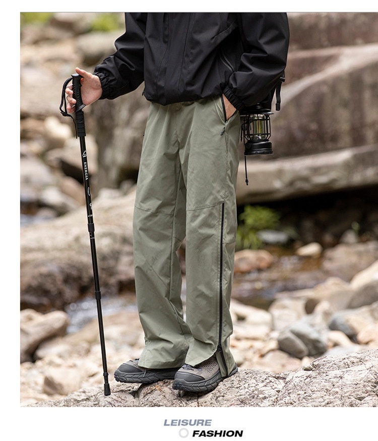 001 Spring And Autumn Outdoor Waterproof Hiking Men, Functional Zipper Straight Leg Cargo Casual Pants For Men_voghion.com