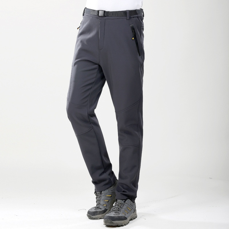 001 Outdoor Softshell Men Winter Fleece Soft Shell Thickened Hiking Women Warm Pants Waterproof Windproof Trendy Brand_voghion.com