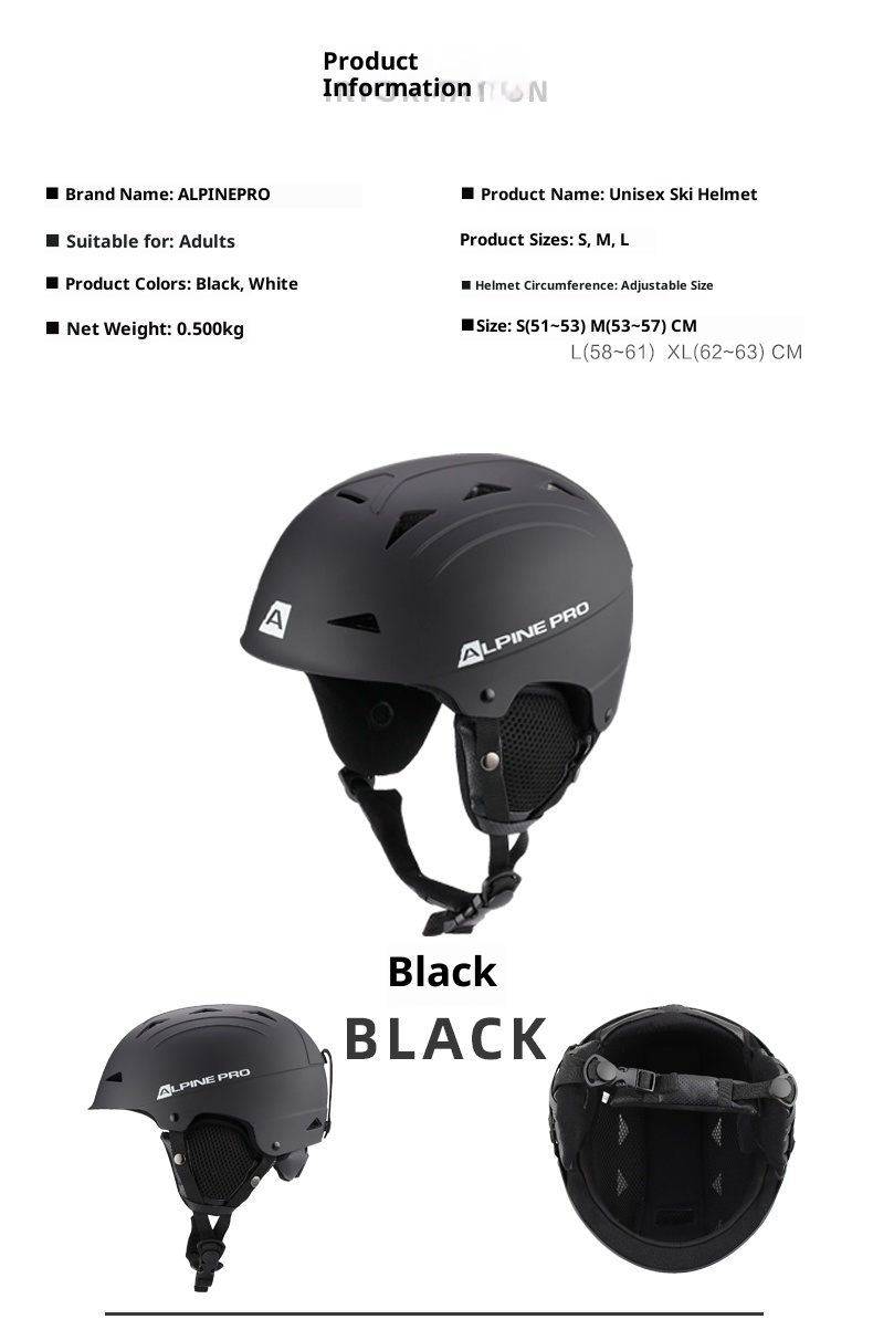 Casco de esquí Alpine Outdoor 001, resistente a impactos, transpirable y con protección para hombres, mujeres y niños._voghion.com