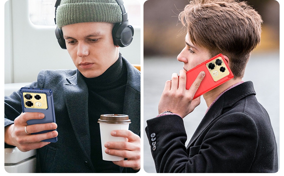 TechGlobe Schutzhülle, geeignet für Transsion Note40 und Infinix Note40Pro+ 5G, gebürstetes, stoßfestes Softcase_voghion.com