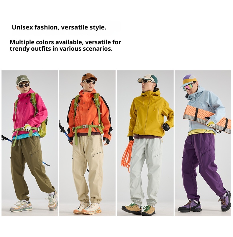 001 Calça feminina três em um, forrada com lã, removível, à prova de vento e impermeável, casual e quente para homens._voghion.com