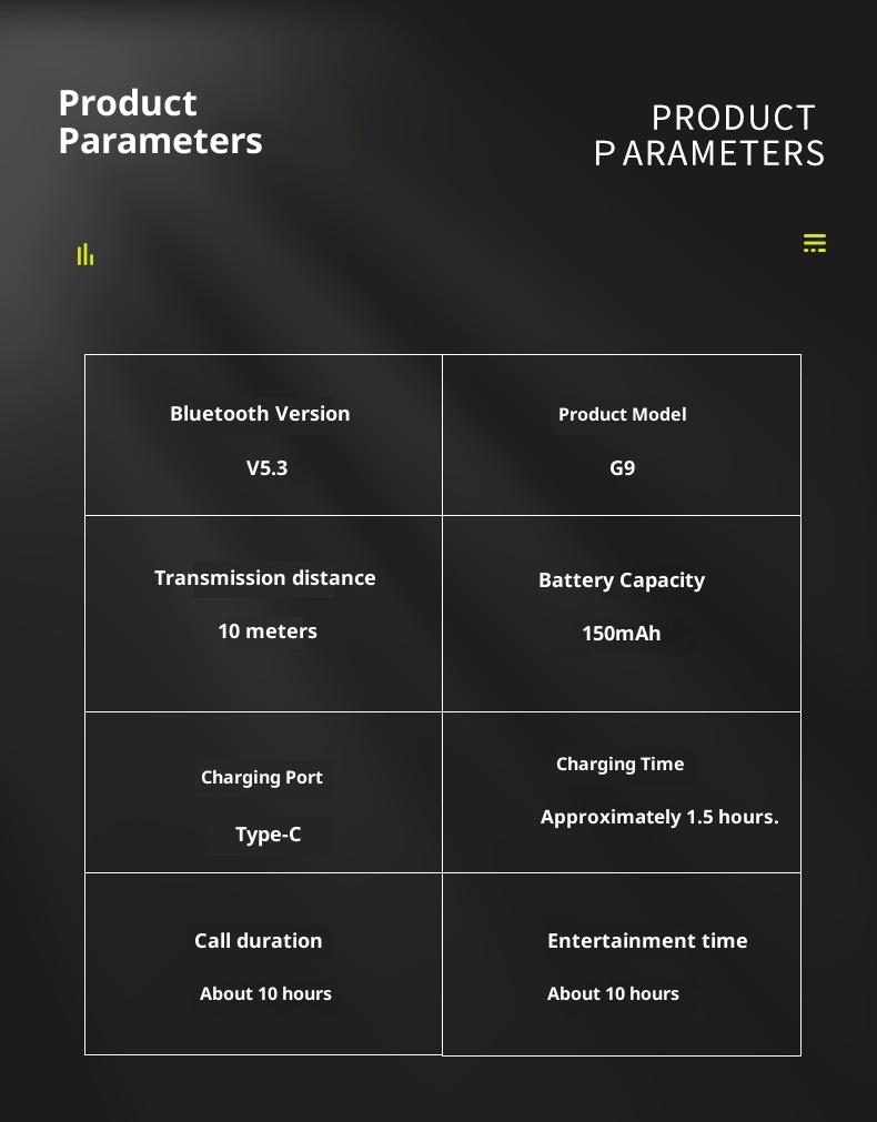 3c G9 Independent Detachable Microphone Arm HD Call Bluetooth Business Headset_voghion.com