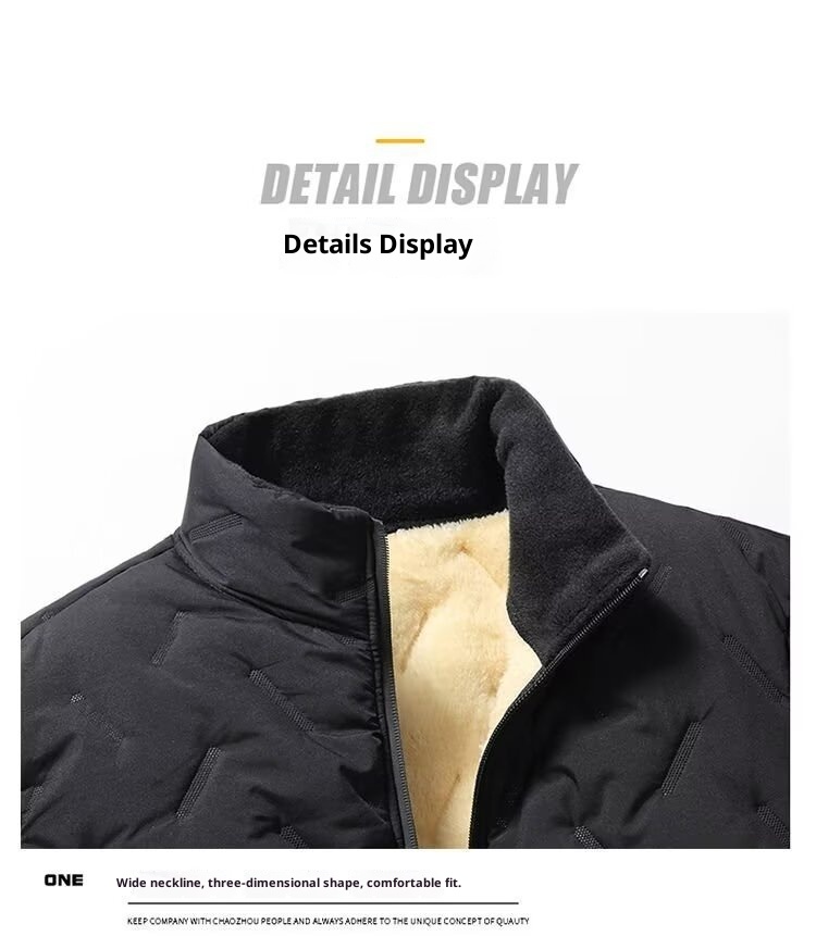 boy Source Manufacturer Plus Size Ultrasonic Lamb Wool Men's Warm Thickened Coat Casual Loose Outerwear Cotton Padded Jacket_voghion.com