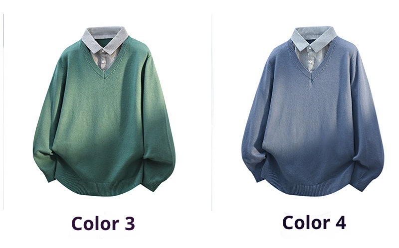 ragazzo Ragazzo Ragazzo Commercio Estero Transfrontaliero Dropshipping Trdy Nuovo 2025 Autunno Camicia Colletto Due Pezzi Maglione Pullover Per_voghion.com