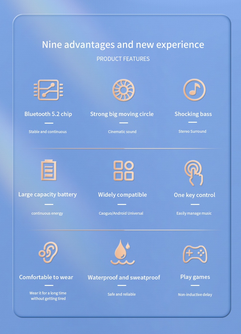 3c Hot-selling W6 Bluetooth Single Ear Hook Wireless Sports Earphone Cross-border Wholesale_voghion.com