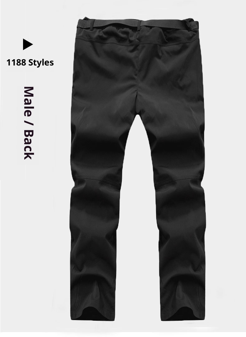 001 Outdoor Softshell For Men Women, Autumn And Winter Fleece-Lined Thickened Detachable Liner Warm Hiking Pants_voghion.com
