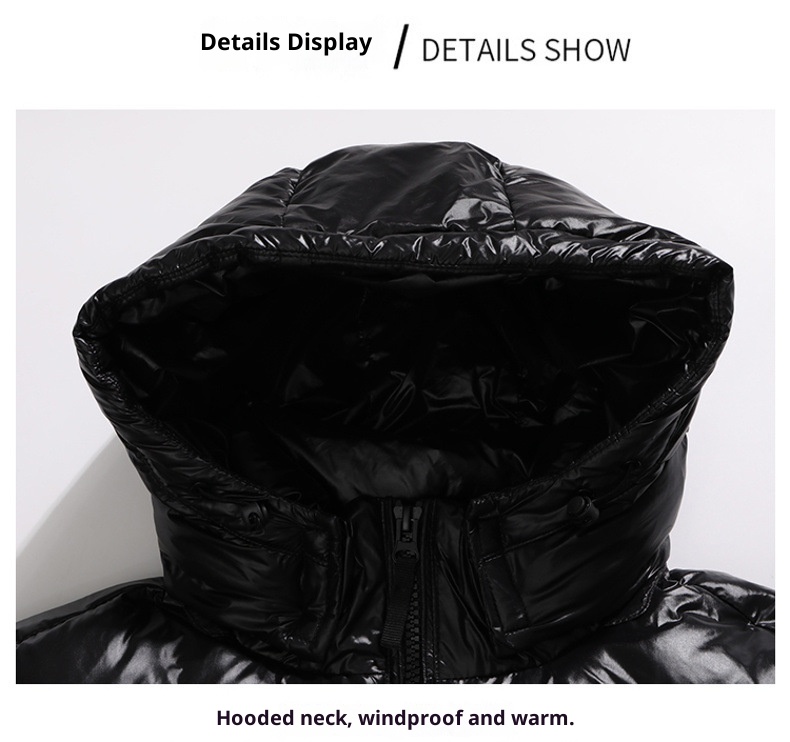 boy Unisex Black Gold Couple Short Style Duck Goose Down Jacket Men's Women's Top_voghion.com