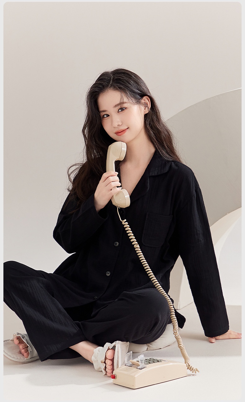 ChicShe Powerful Merchant A-Class Maternity Grade Gauze Pajamas For Women Spring And Autumn Pure Cotton Postpartum Nursing_voghion.com