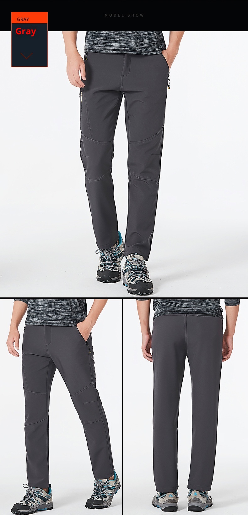 001 Outdoor Softshell Men Winter Fleece Soft Shell Thickened Hiking Women Warm Pants Waterproof Windproof Trendy Brand_voghion.com