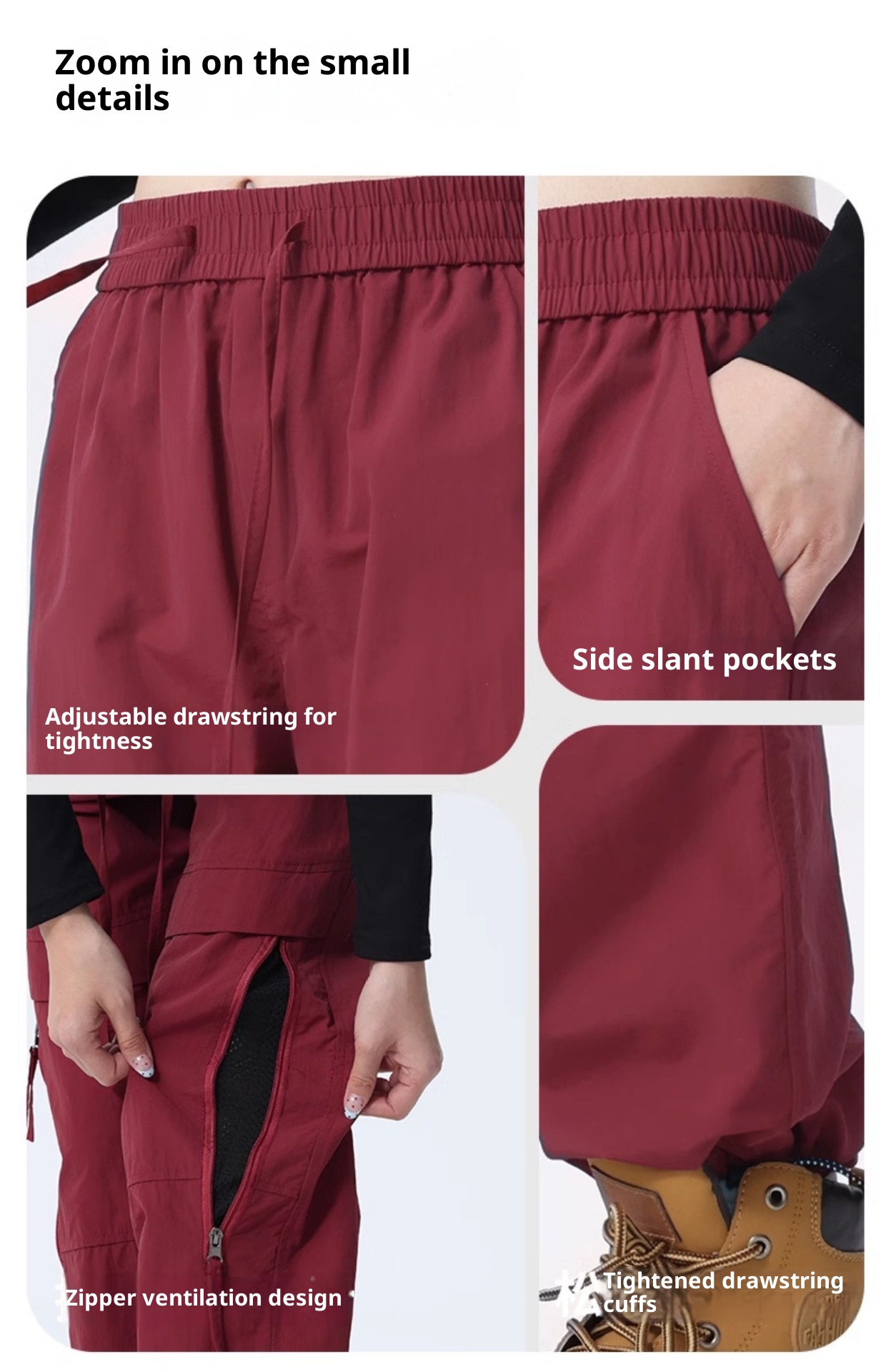 001 Purple Softshell For Women 2025 New Spring And Autumn Outdoor Windproof Hiking Petite Paratrooper Sports Cargo Pants_voghion.com