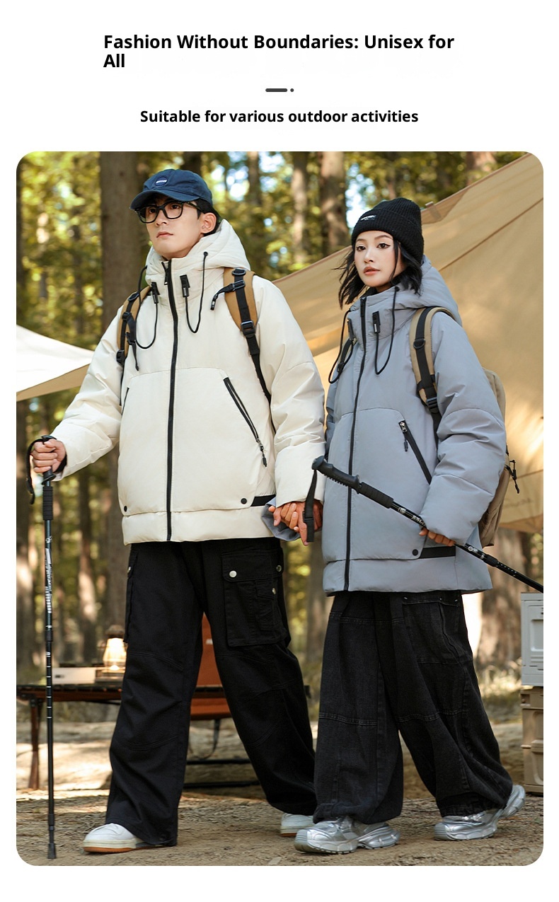boy Workwear Hooded Short Jacket Men's High-end Warm 90 Down Windproof Heat-retaining Winter Coat Outerwear_voghion.com