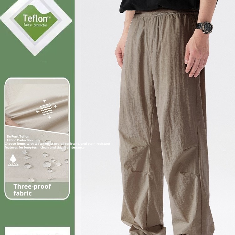 001 Summer Thin Soft Shell Tactical Paratrooper Hiking Long Outdoor Work Waterproof Windproof Pants_voghion.com