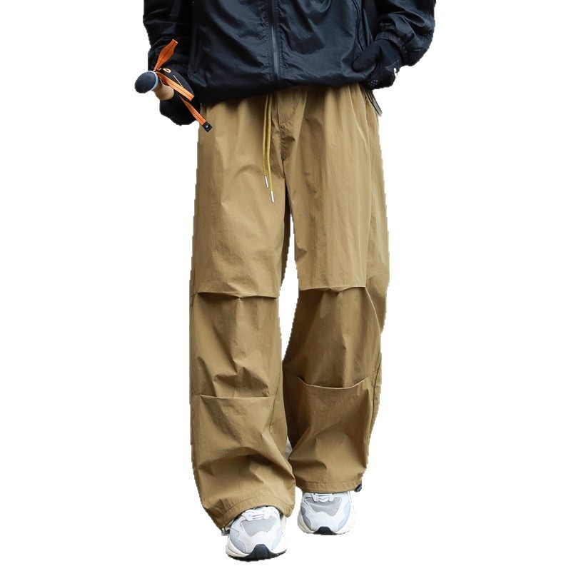 001 Outdoor Hiking Functionele rechte broek voor mannen en vrouwen, snel drogende casual losse waterdichte trekkingbroek met wijde pijpen,_voghion.com