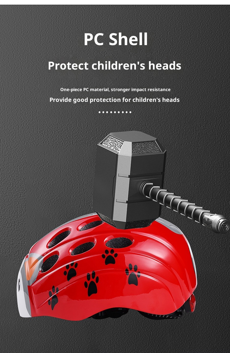 001 Casco da bicicletta monoblocco per bambini, skateboard, pattinaggio sul ghiaccio, sci, cartone animato_voghion.com