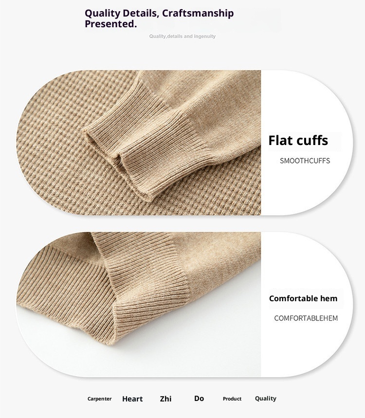 boy Thin Long Sleeve Knitted Wool For Men, Spring And Autumn, Round Neck, Casual Versatile Stretchy Trendy Fashion Base_voghion.com