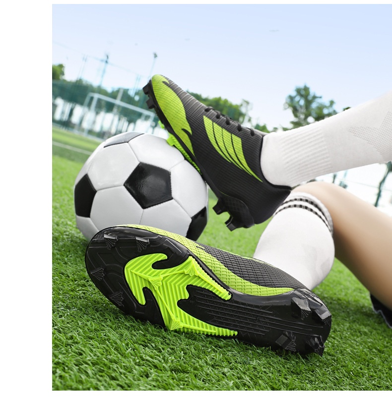 ShoeGlobe Scarpe da calcio basse corte da allenamento in pelle con superficie chiodata e antiscivolo per ragazzi e ragazze_voghion.com
