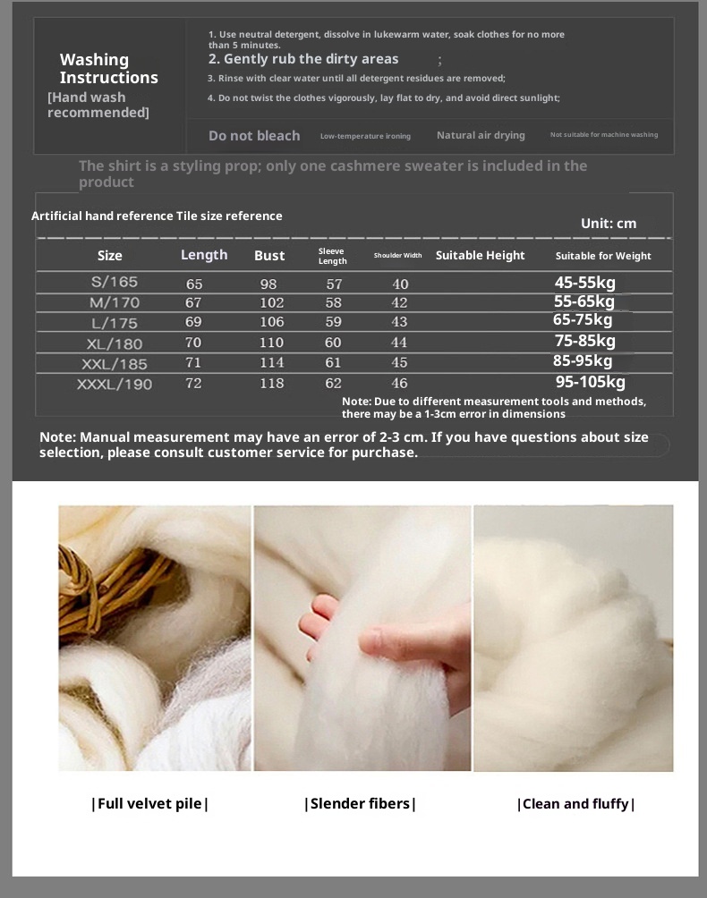 boy Boy Boy 100% Pure Wool Sweater For Men, Round Neck, Color Block Gradient, Thickened, Loose Fit, Business Casual Cashmere Knitted_voghion.com