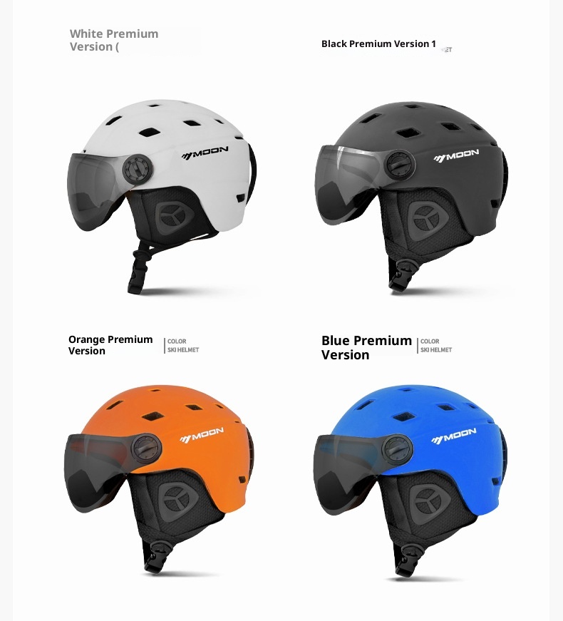 001 MOON Einteiliger Schutzhelm für Outdoor-Skibekleidung, Unisex, Profi-Skihelm_voghion.com