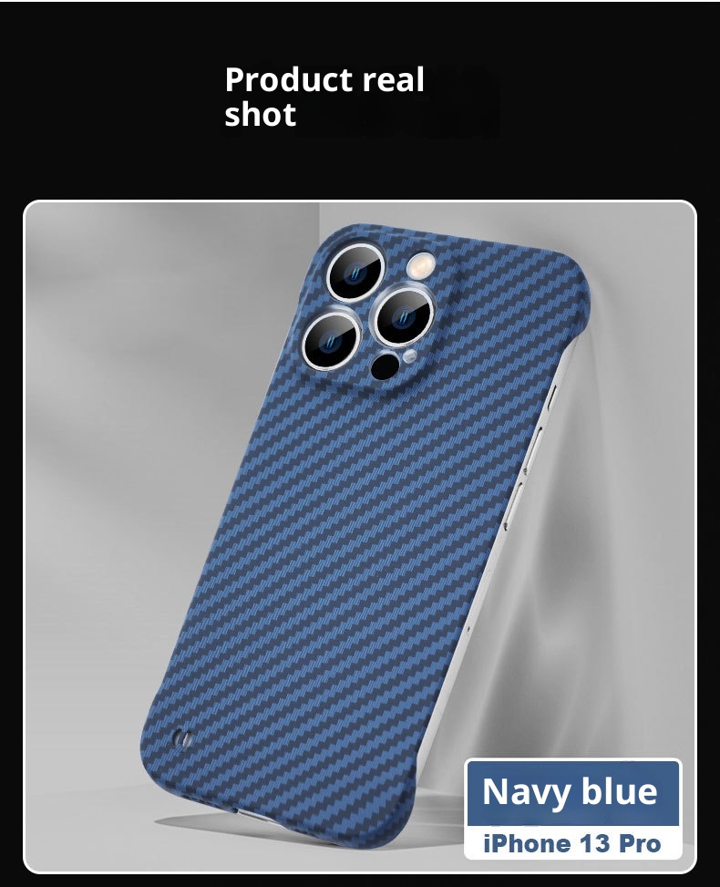 TechGlobe Suitable For 15 Pro Max Phone Carbon Fiber Color-Block PC Hard Case IPhone 14 Ultra-Thin Edgeless Protective Cover_voghion.com