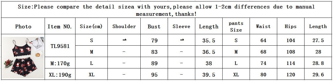 ChicShe Christmas European And American Style Thin Pajamas Simple Casual Strap Sleeveless Vest Shorts Milk Silk Two-Piece_voghion.com