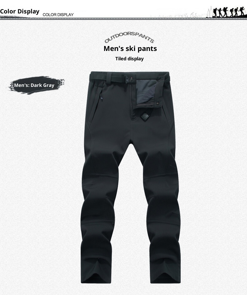 001 Herbst Winter Outdoor Softshell Fleece gefüttert Warm Verdickt Lässig Winddicht Atmungsaktiv Jacke Herren Radhose_voghion.com