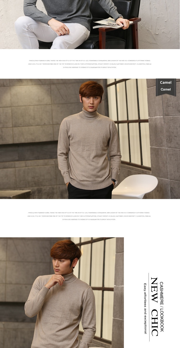 boy Boy Boy Autumn Winter Men's Turtleneck Pullover Turn-down Collar Wool Long Sleeve Plus Size Cashmere Knitted Sweater Base Layer_voghion.com