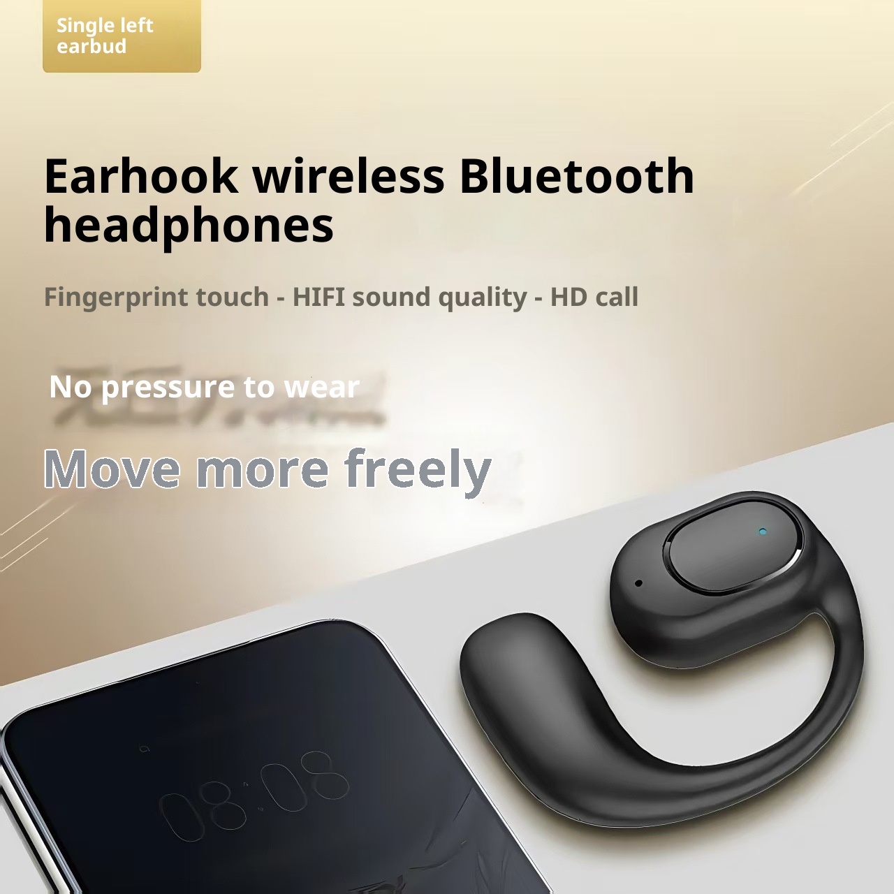 Auricolari Bluetooth 3c OWS non in-ear con controllo touch, gancio singolo per l'orecchio, wireless, sport, commercio estero transfrontaliero, osso_voghion.com