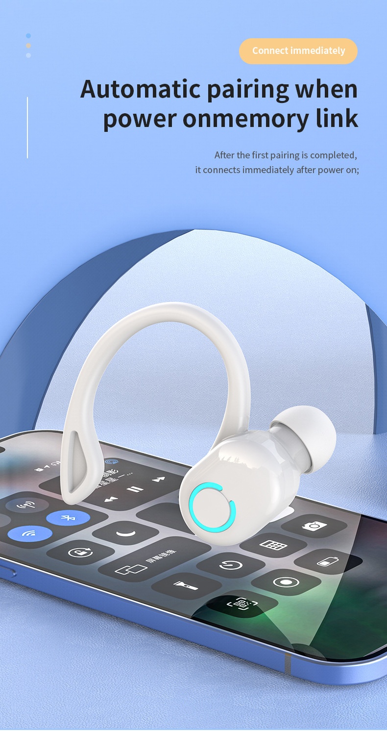 3c Hot-selling W6 Bluetooth Single Ear Hook Wireless Sports Earphone Cross-border Wholesale_voghion.com