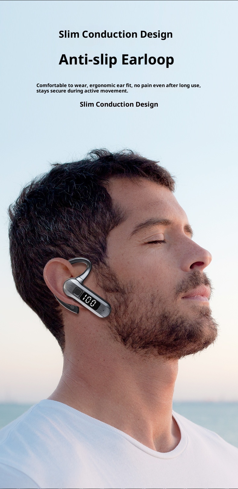 3c New OWS Bluetooth Headphones Bone Conduction Wireless Open Ear Running Noise Cancelling Stereo_voghion.com