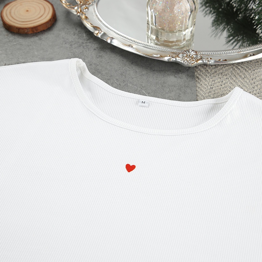 ChicShe 2025 Europäische und amerikanische Frühlings-Strick-Hausmode für Damen, Herzmuster-Ärmel, lange Hose, lockerer zweiteiliger Pyjama_voghion.com