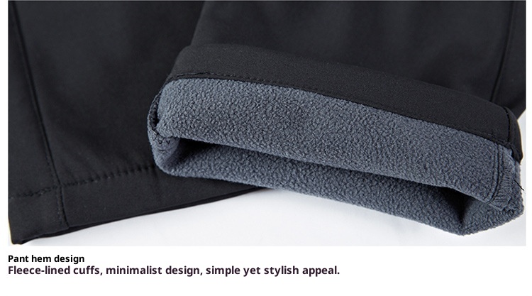 001 Outdoor Soft Shell Plus Extra Large Man Big Size Four-Way Stretch Fat Gothic Style Cargo Fleece-Lined Pants_voghion.com
