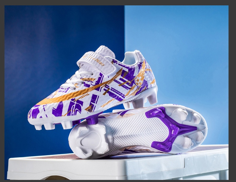 Botas de fútbol ShoeGlobe para hombre y mujer con tacos rotos, TF para adultos, zapatillas de entrenamiento para niño y niña, césped artificial AG con tacos largos_voghion.com