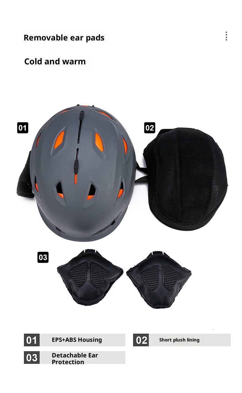 001 Spezial-Skihelm für Damen und Herren, integrierte professionelle Schutzausrüstung für Snowboarden und Skifahren, warm und_voghion.com