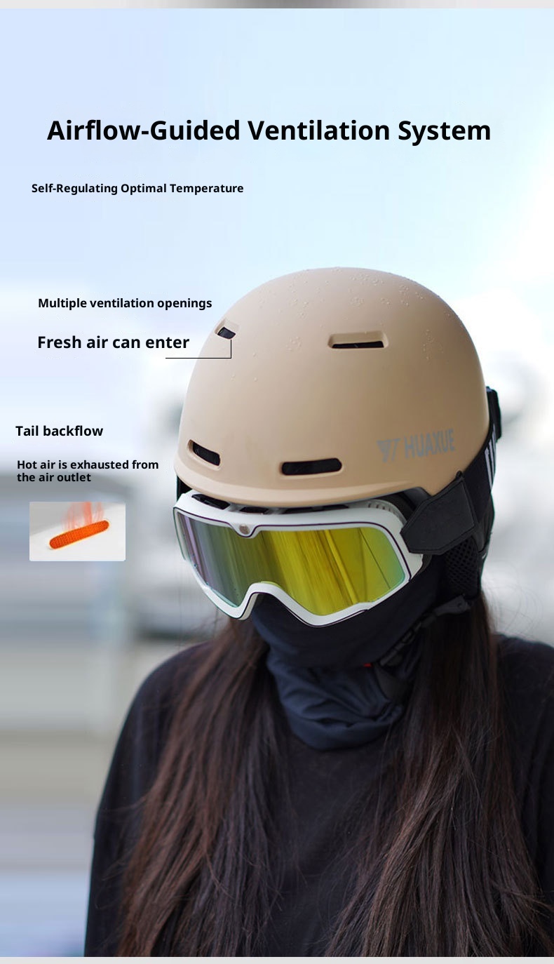 001 MAHAER Ski- und Snowboardausrüstung Schutzausrüstung für Damen und Herren Warmer Antikollisionshelm Schneekappe_voghion.com