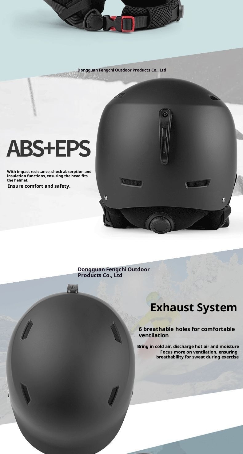 001 Professional Adjustable Snowboard Equipment Protective Gear Men And Women Warm Anti-collision Helmet Ski Cap_voghion.com