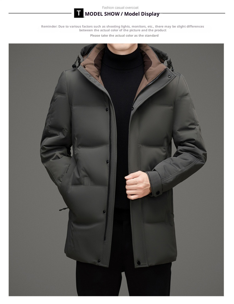 boy Daikumen Thickened 2025 Winter New Mid-Length Outdoor Hooded Down Jacket Men's Clothing_voghion.com