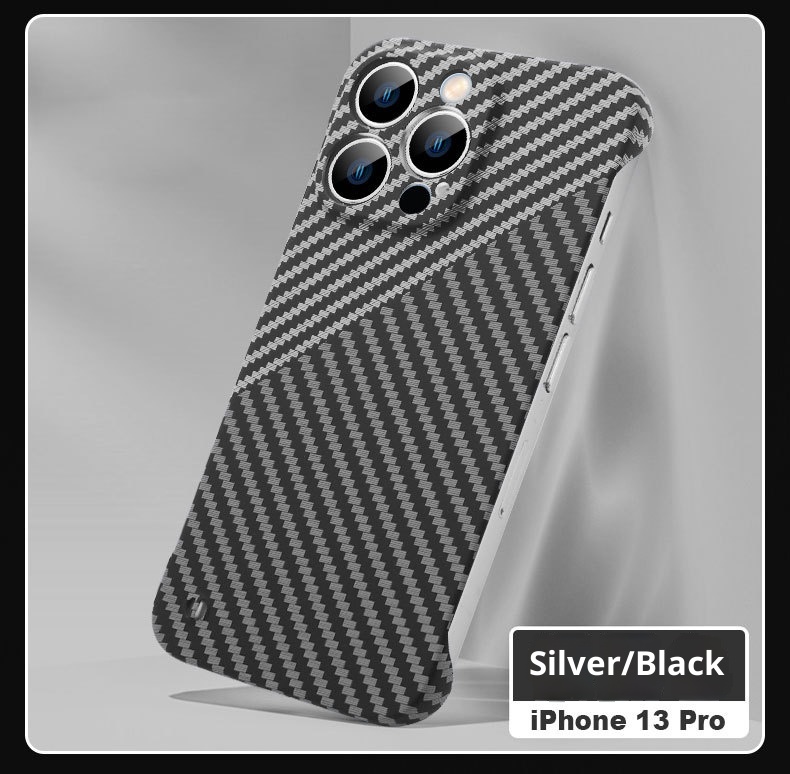 TechGlobe Suitable For 15 Pro Max Phone Carbon Fiber Color-Block PC Hard Case IPhone 14 Ultra-Thin Edgeless Protective Cover_voghion.com
