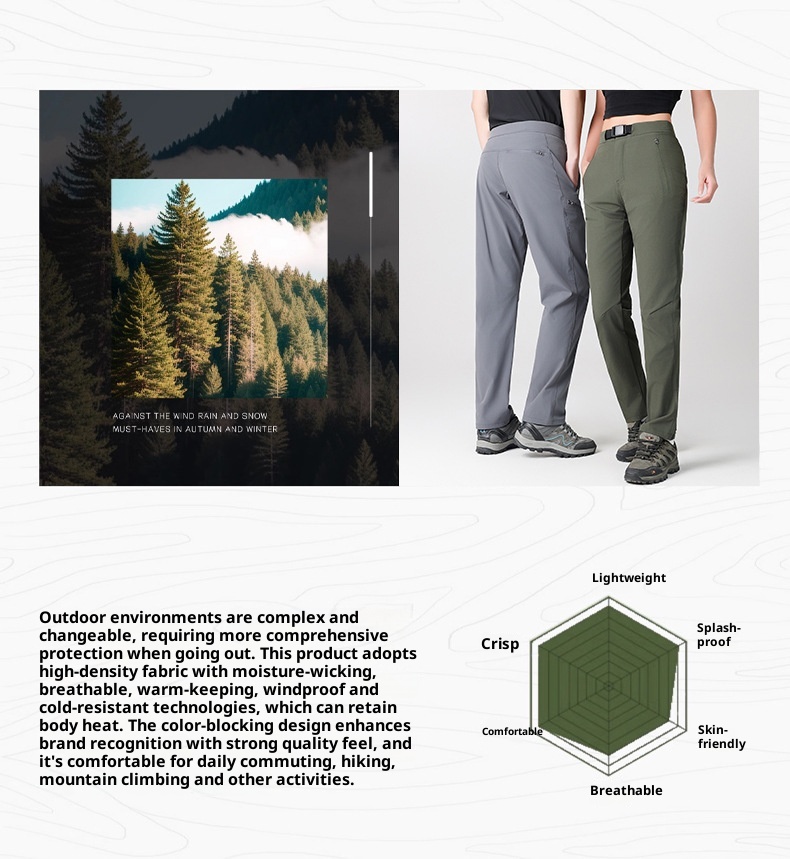 001 Cross-border Long Men And Women Quick-dry Casual Outdoor Versatile Loose Hiking Sports Waterproof Straight Pants_voghion.com