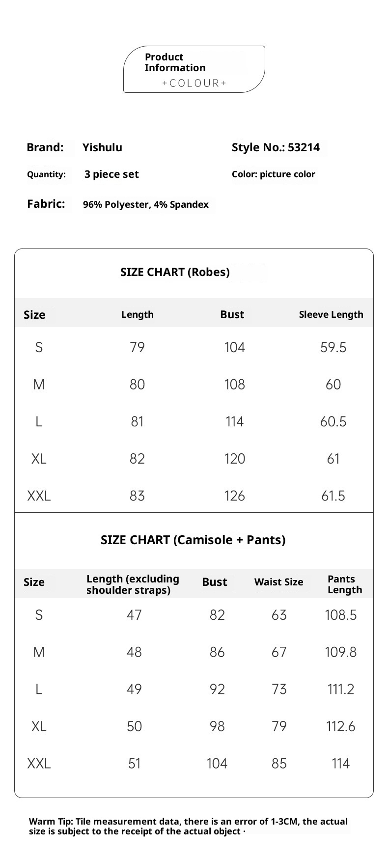 ChicShe Exclusive Cross-Border Women's Cotton Camisole Nightgown Three-Piece Set Homewear European And American Style_voghion.com