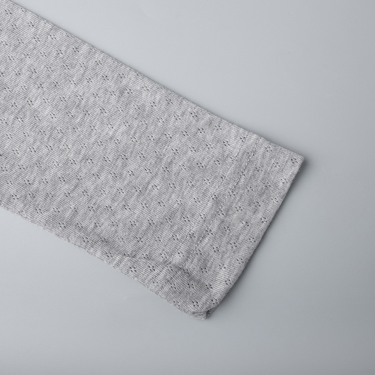 ChicShe Cross-Border Gray Long-Sleeve Shorts Pajama Set European And American 2025 Spring New Knitted Pajamas Export Home Wear_voghion.com