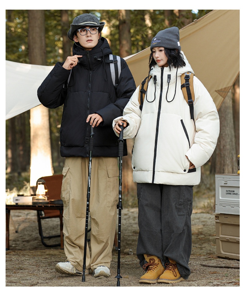 boy Workwear Hooded Short Jacket Men's High-end Warm 90 Down Windproof Heat-retaining Winter Coat Outerwear_voghion.com